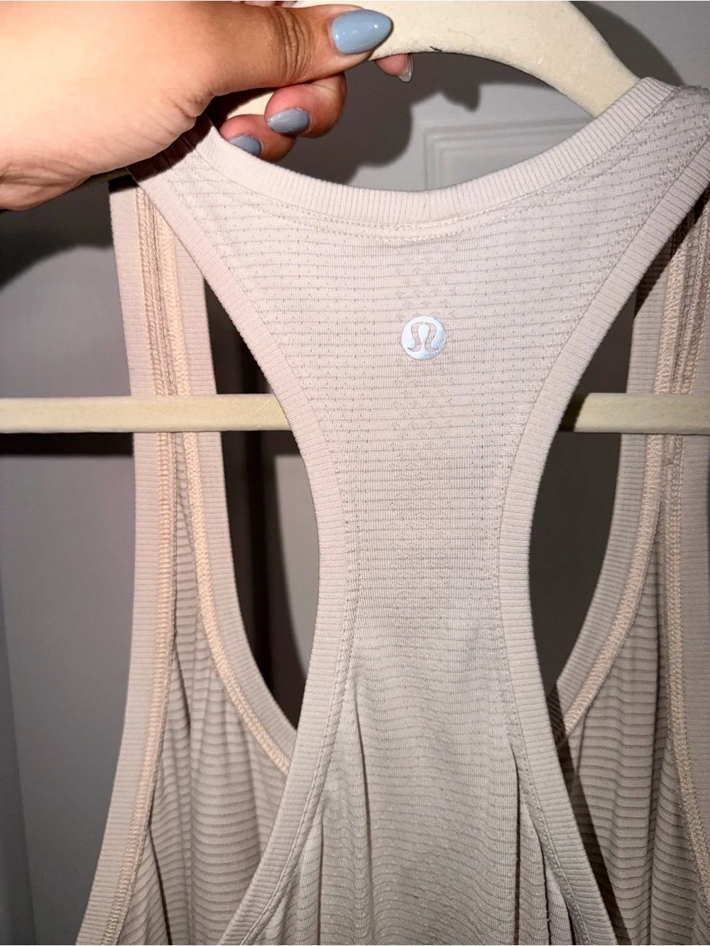 lululemon athletica Light Beige Racerback Tank Top